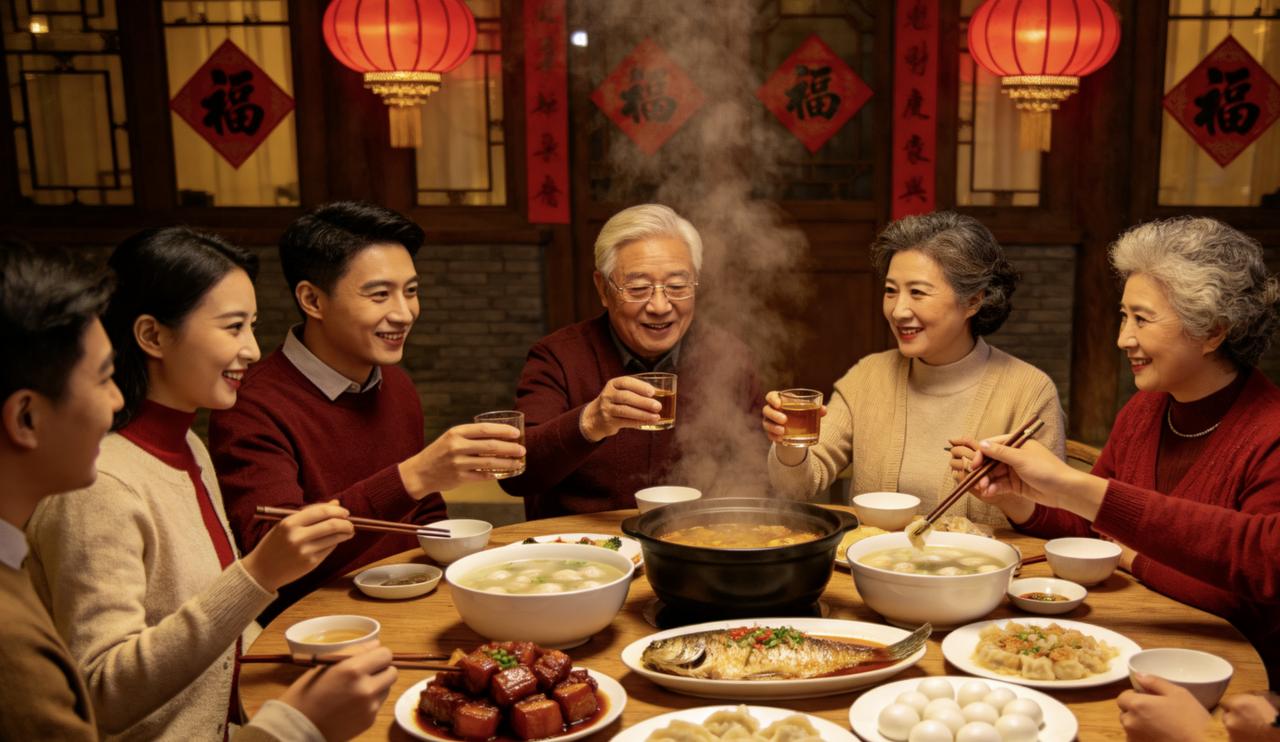 年夜饭桌上，大家轮流说新年愿望。轮到奶奶，她想了想：“我希望明年这时候，还能坐