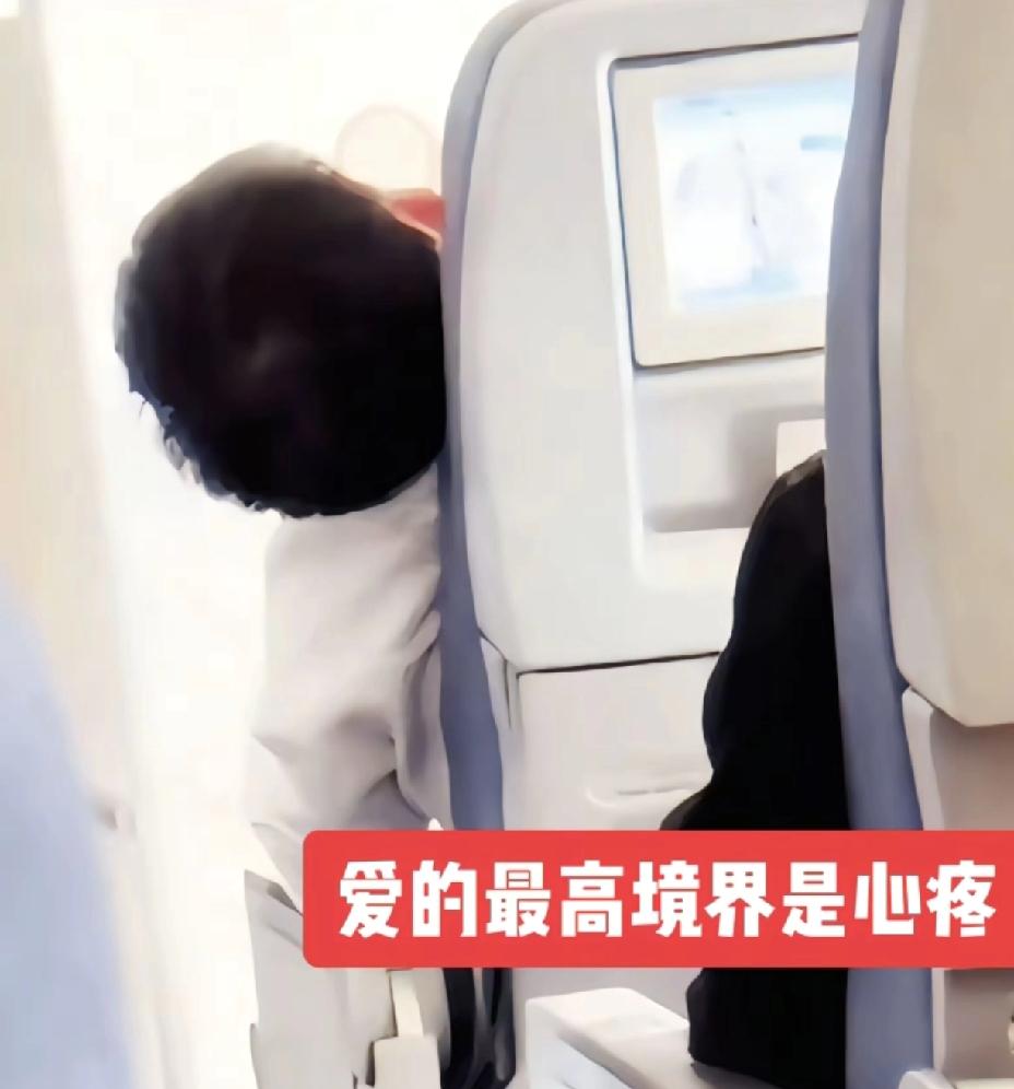 看到莎莎这样歪着头睡，真是太心疼了，好想帮她把头扶正。这是比赛完回国在飞