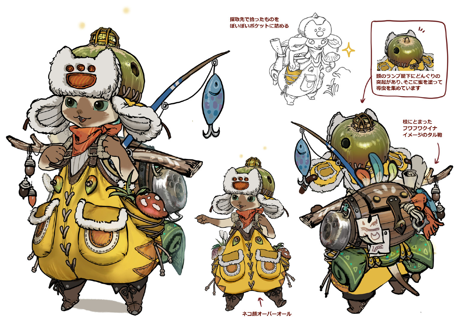 卡普空近期公开的一些《怪物猎人荒野》开发原画。