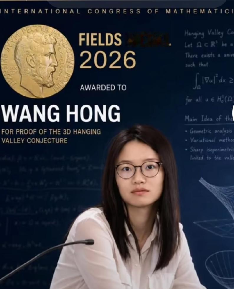 恭喜中国女数学家王虹！2026年菲尔兹奖（“数学界诺奖”）于美国费城国际数学家大
