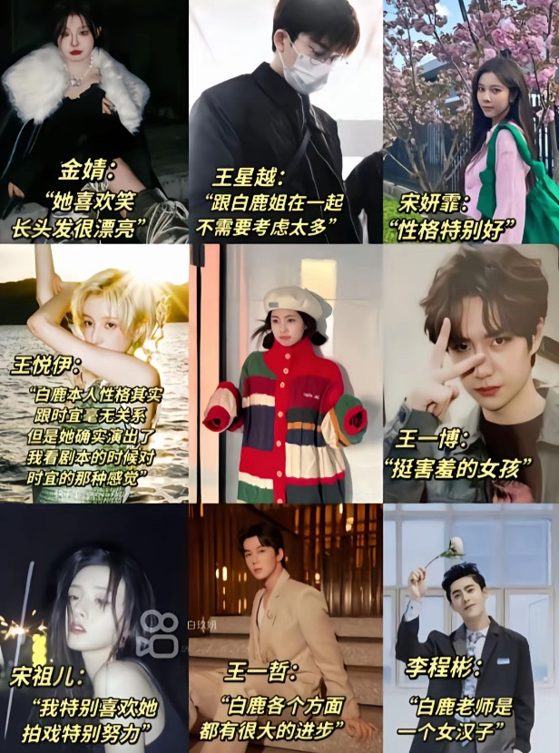 张若昀对白鹿的评价，我认同邓为对白鹿的评价，走心了王一博对白鹿的评价，我笑了