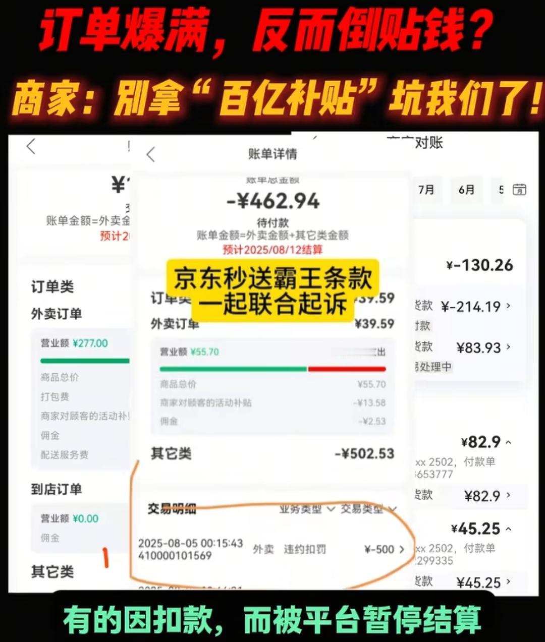 难道就没人管管京东外卖吗？这吃相也太难看了吧，拿店家的钱去送人情。一位店家反