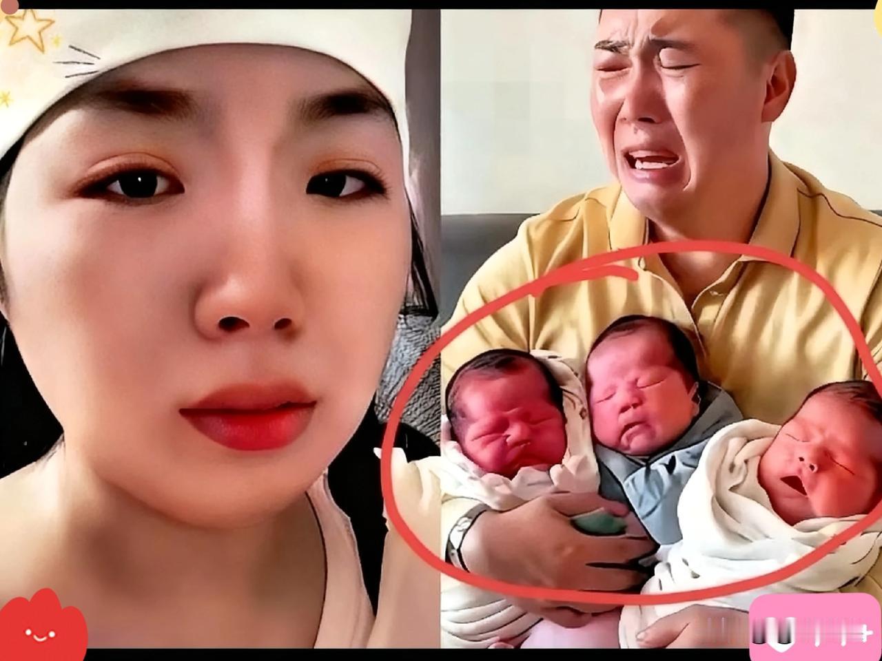 谁懂啊！头胎是双胞胎儿子还没缓过神，追生二胎想凑“好”字，直接被老天爷塞了三胞胎