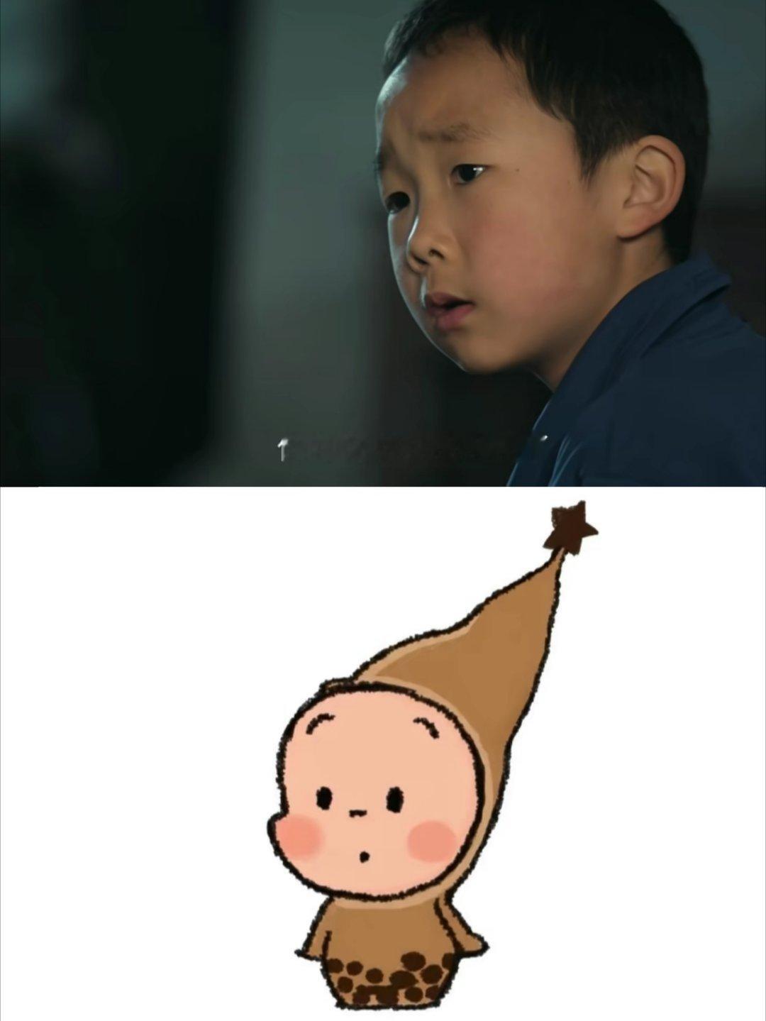 诶哟这么一看真的黑娃完全1：1复刻珍珠奶茶星星人来的主角