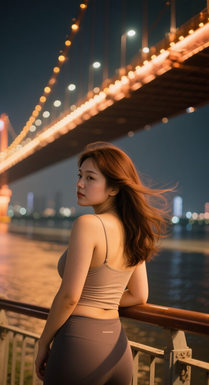 活力佳人练后躺，蜜桃臀若隐若现