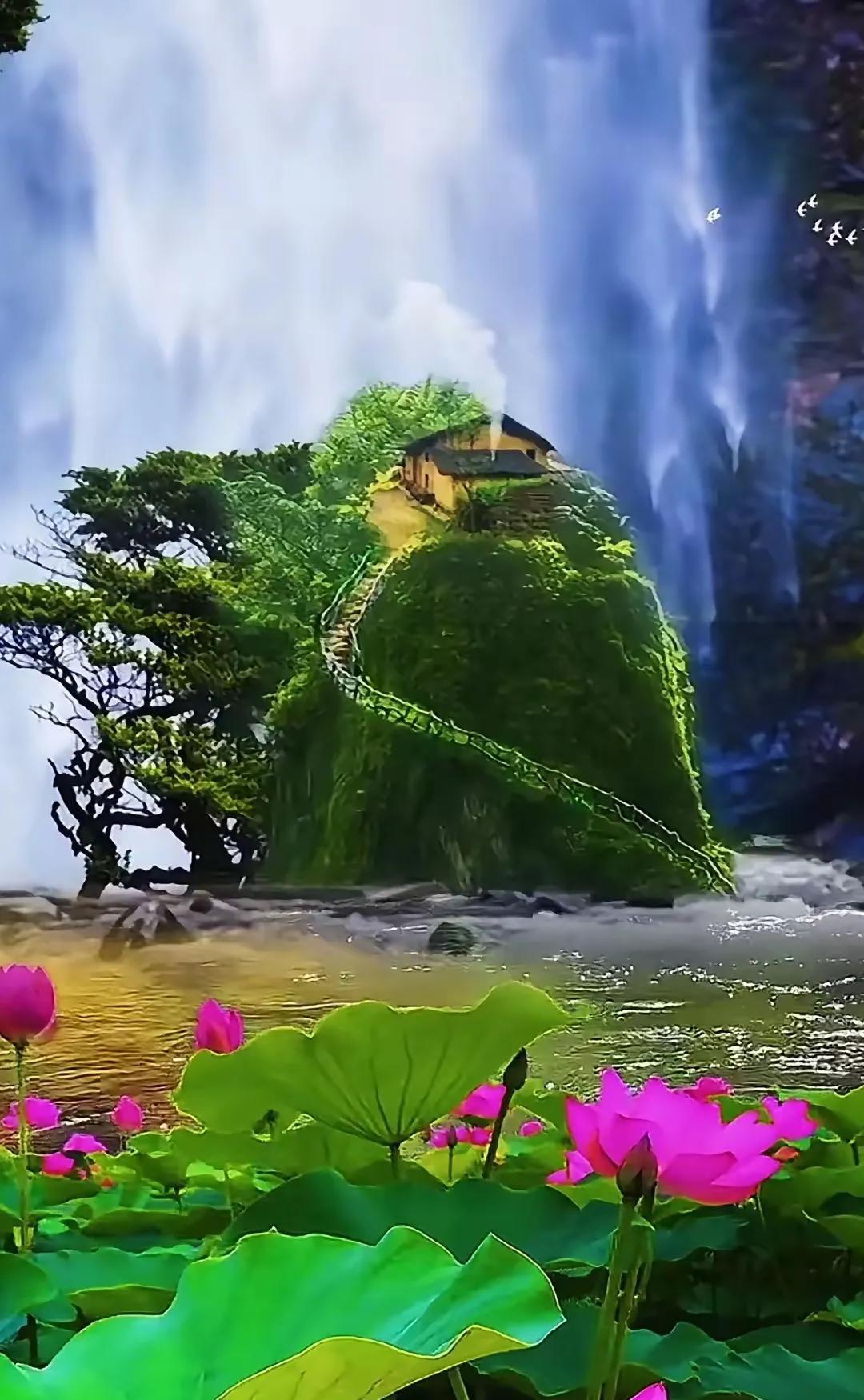 七绝·世外桃源幽静地文/方立新世外桃源幽静地，蓝空碧水美人寰。风光艳丽妍