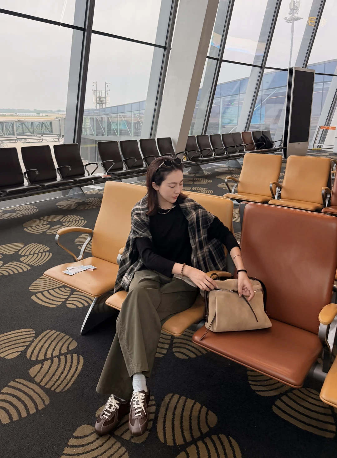 机场穿搭✈️简单舒服就好～