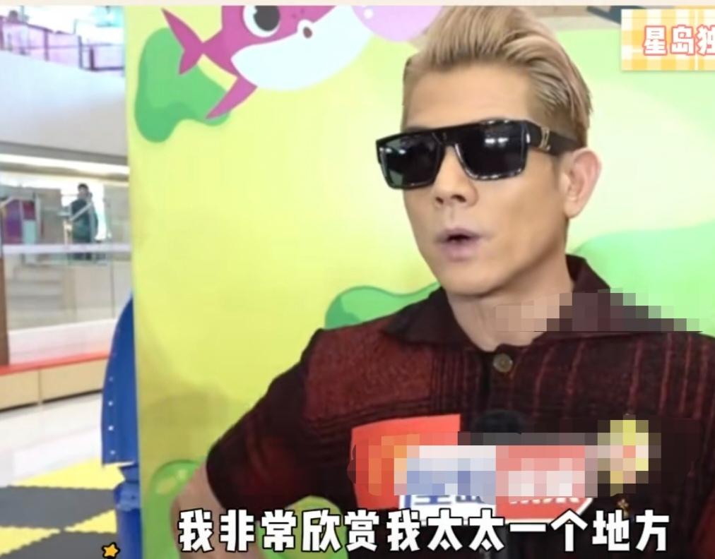 郭富城谈妻子方媛，说:“我非常欣赏我太太一个地方，除了相夫教子之外，她也有自己的