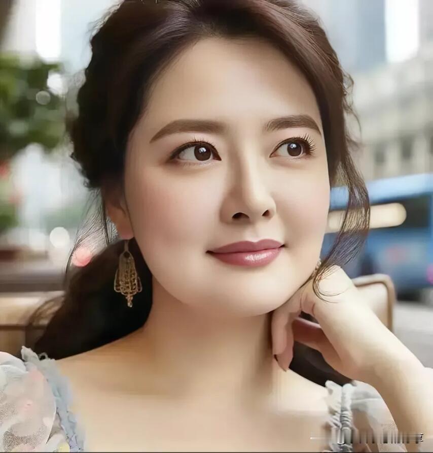 这才是所有男人们梦寐以求老婆的完美形象，端庄大气，五官圆润，看起来是真正的旺夫脸