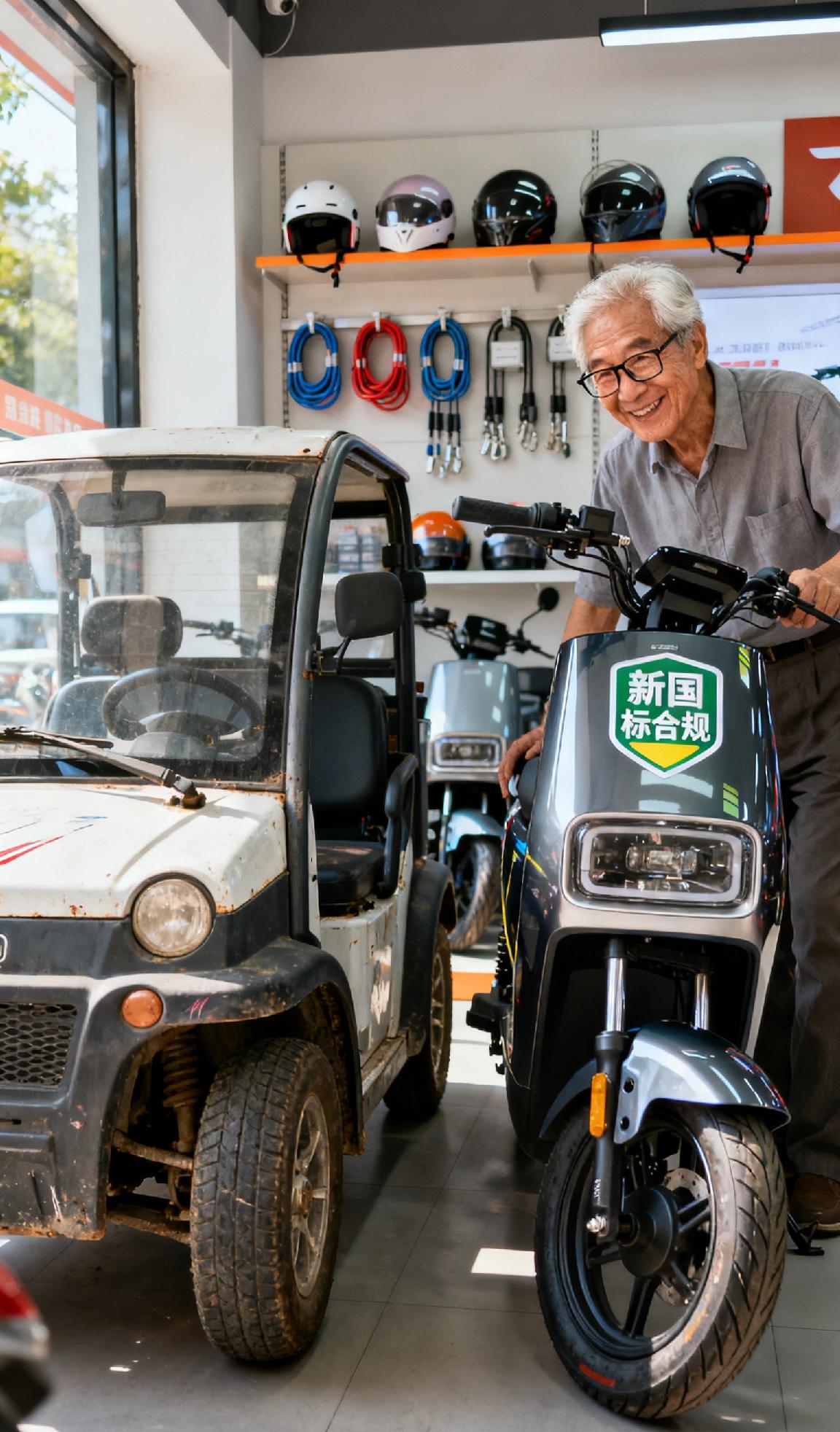 老年代步车,不能上路怎么办?老年代步车不能上路可选这些合规方案：1.置换新国标