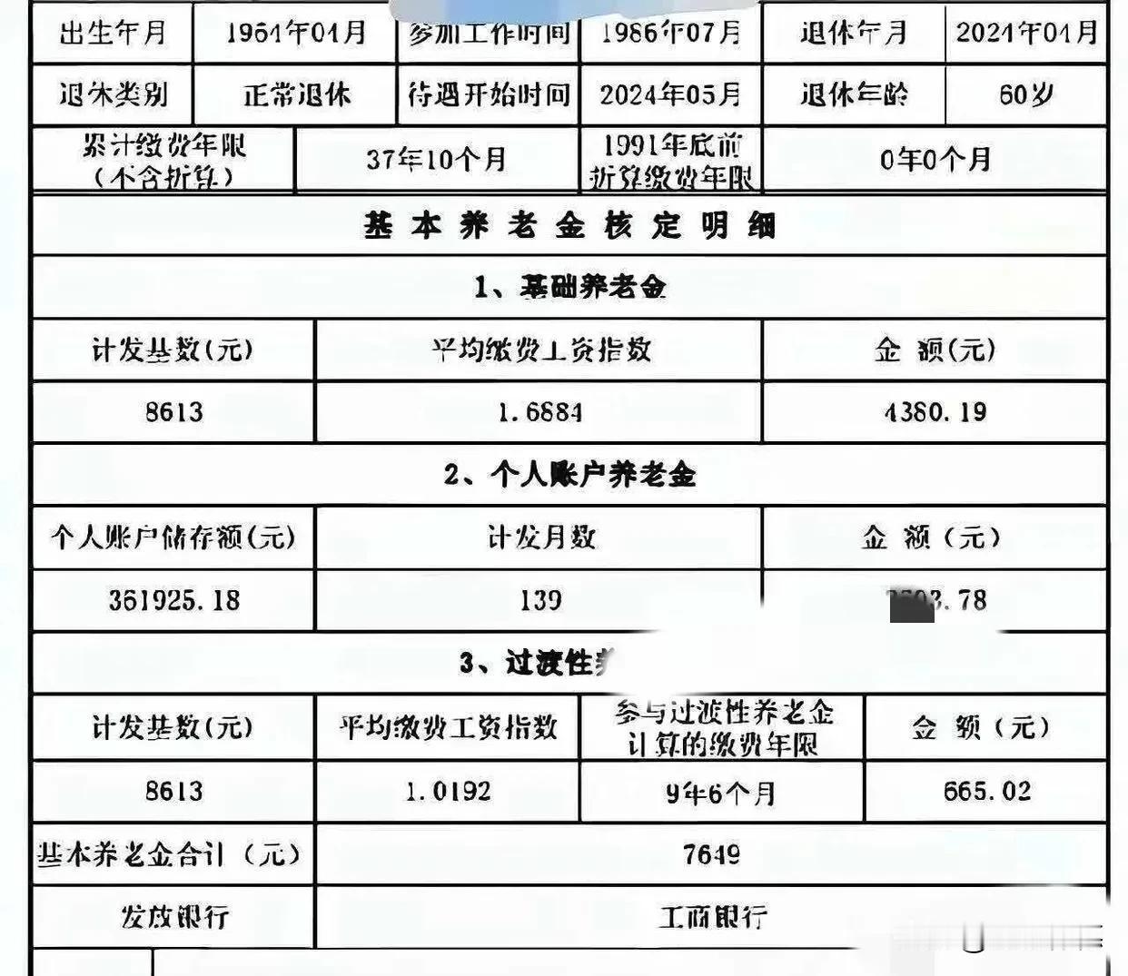 在条件相同的情况下，基本养老金也可能相差无几。这两位都是江苏省的退休人员，一位