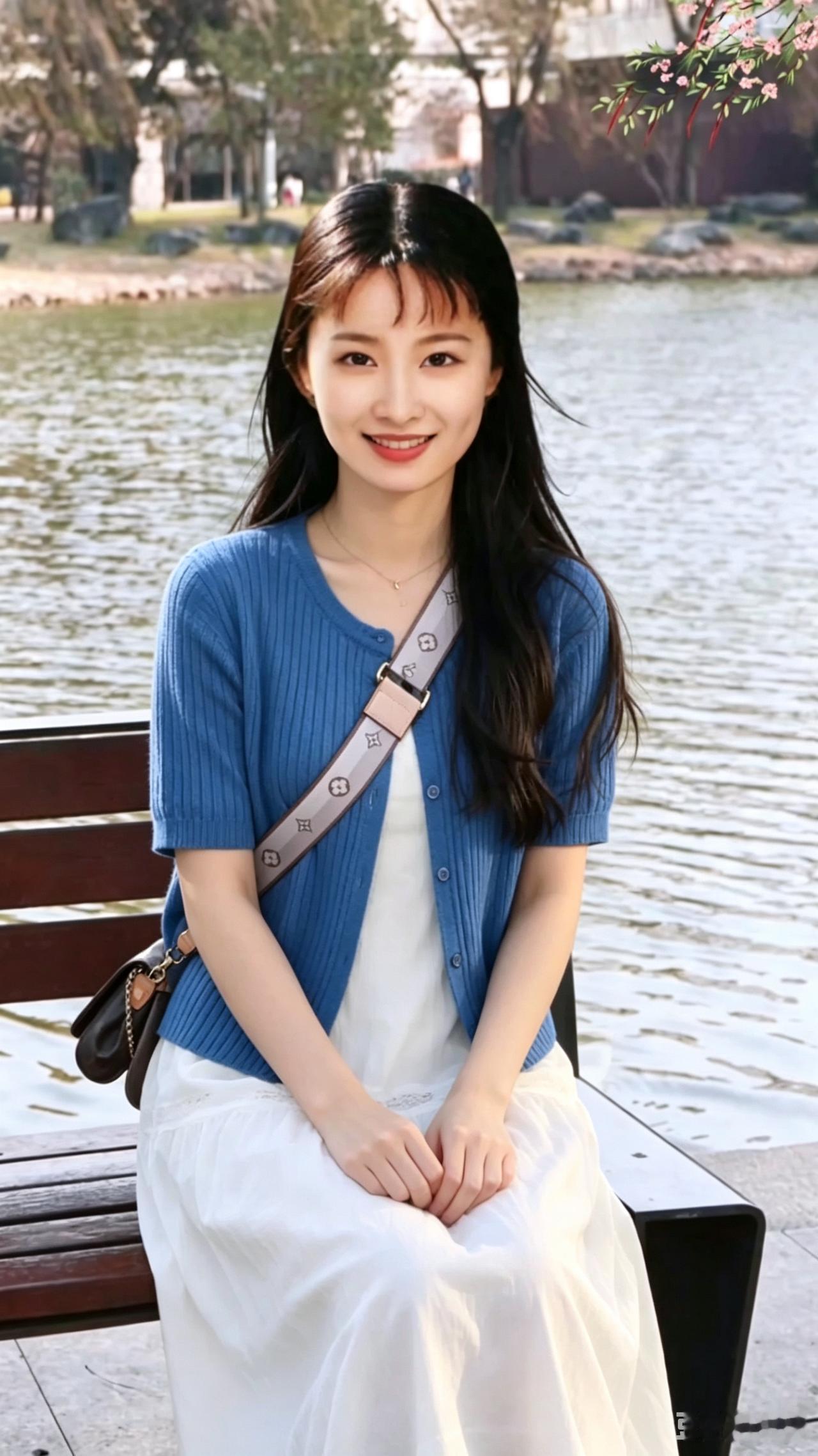 水边人坐，笑语如花。