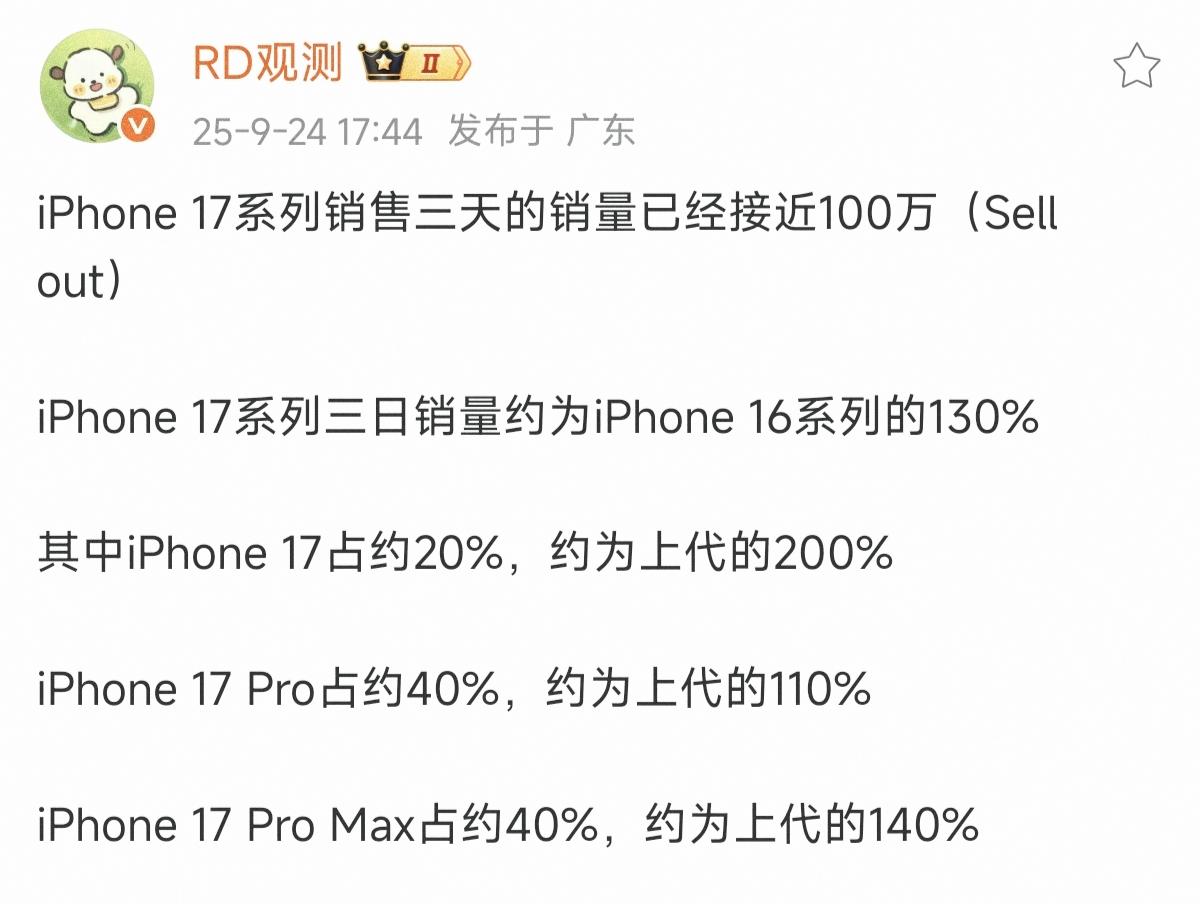 真是应了那句，能打的一个都没有iPhone17约为上代200%iPhone1