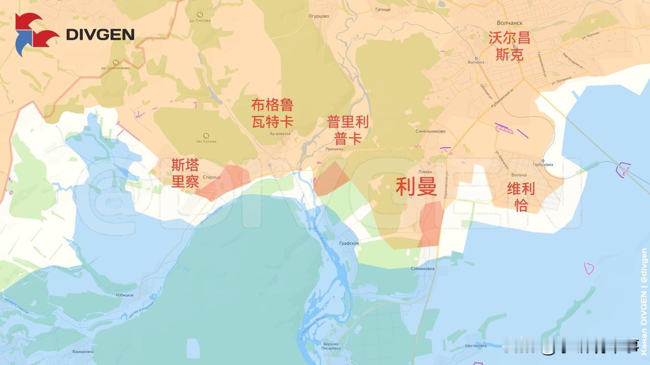 1月14日箭头社更新俄乌战报：图一：俄罗斯北方集群在沃尔昌斯克市方向的利曼村