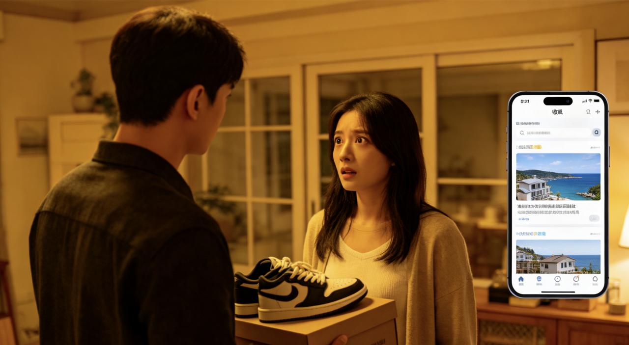 凌晨两点，她加班回来，发现他坐在沙发上没睡。“怎么了？”她换鞋。他沉默了一会