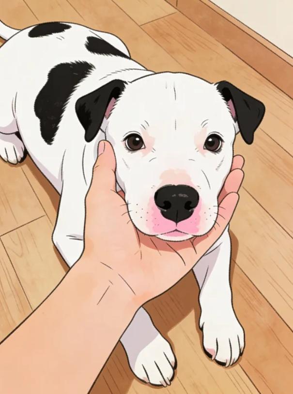 狗狗幸福才会有的表现：1.主动蹭你贴贴幸福的狗狗会把你当做全世界，当你坐在沙