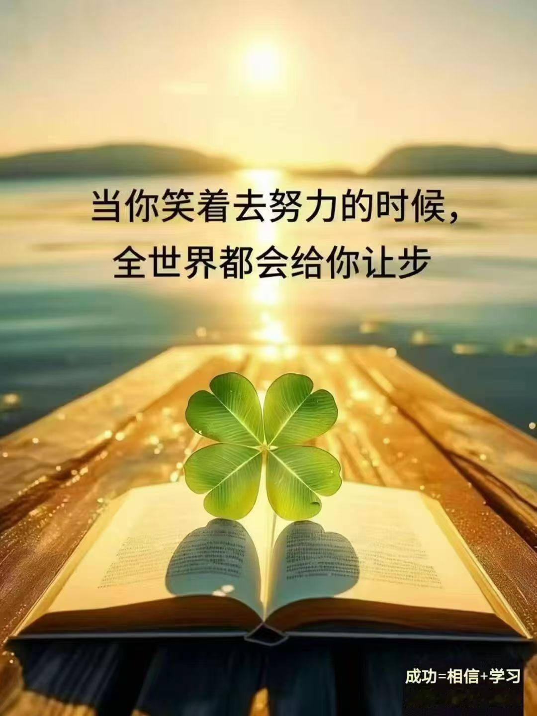 没有突如其来的幸运只有日复一日的认真时间不会为谁停留但努力能让时间一路生花永远保