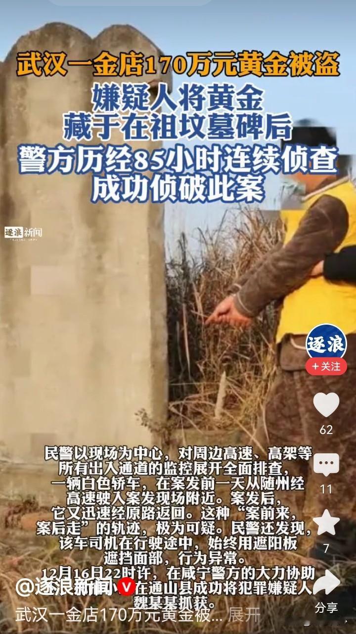 湖北武汉这个魏某，偷黄金还连累了祖先，这可怪不得祖宗没有保佑他了。原来，魏某