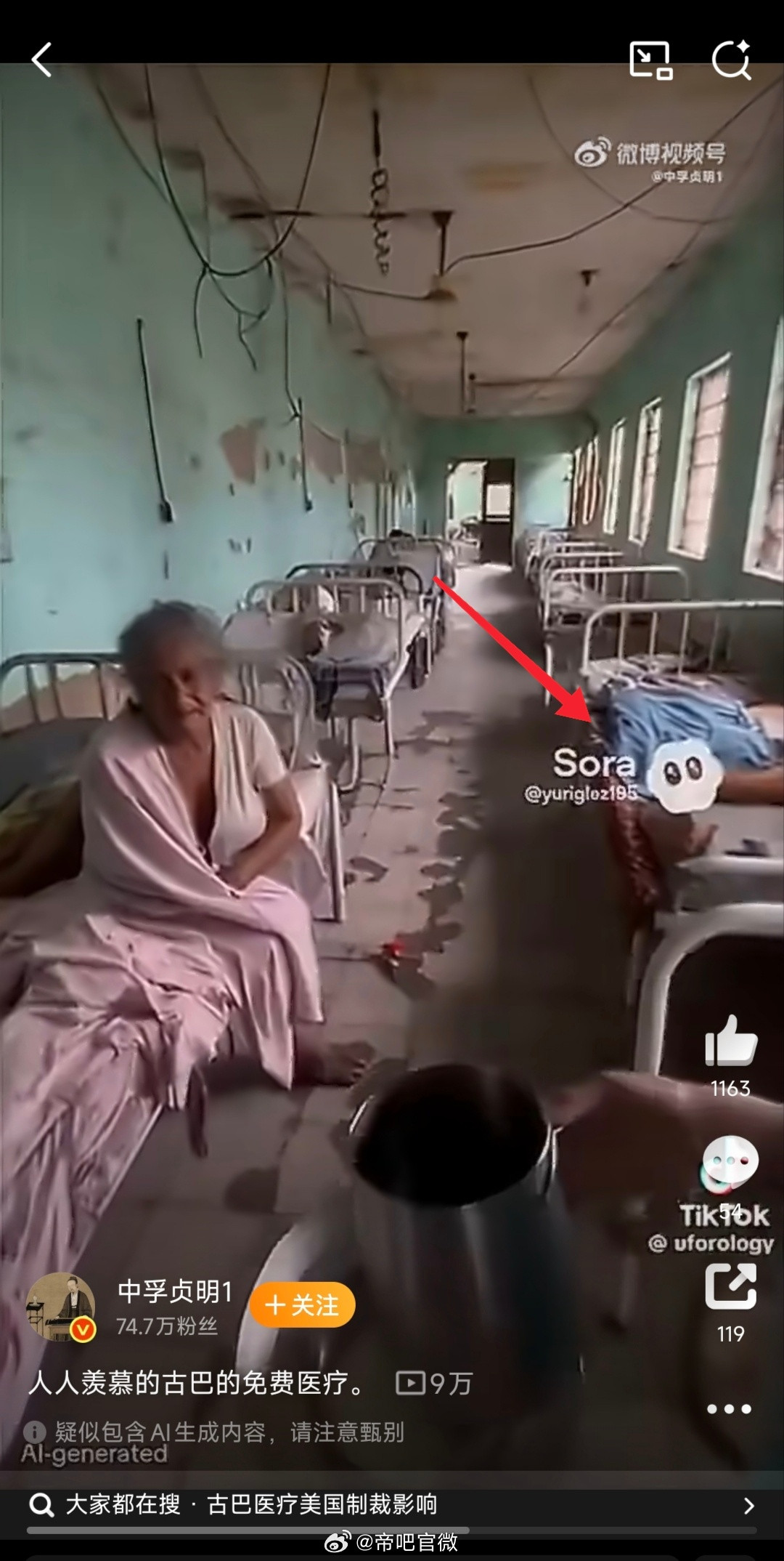 视频里Sora的标那么大，也没见微博AI标记，也不耽误反贼们借机讥讽所谓的“基本