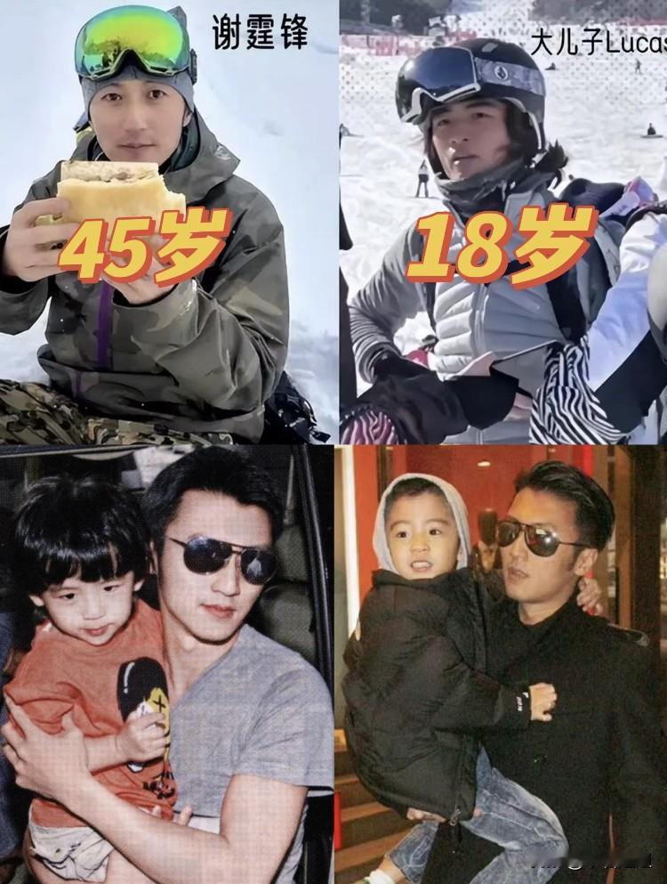 果然还是男人最懂男人！我拿这事问老张：“谢霆锋现在拼命陪儿子，是不是真放不