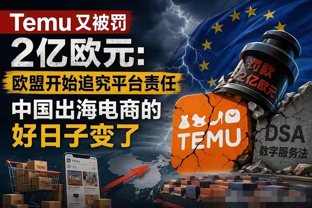 5月28日，我国某跨境电商平台被欧盟罚款2亿欧元，折合人民币约15.7亿元。令人