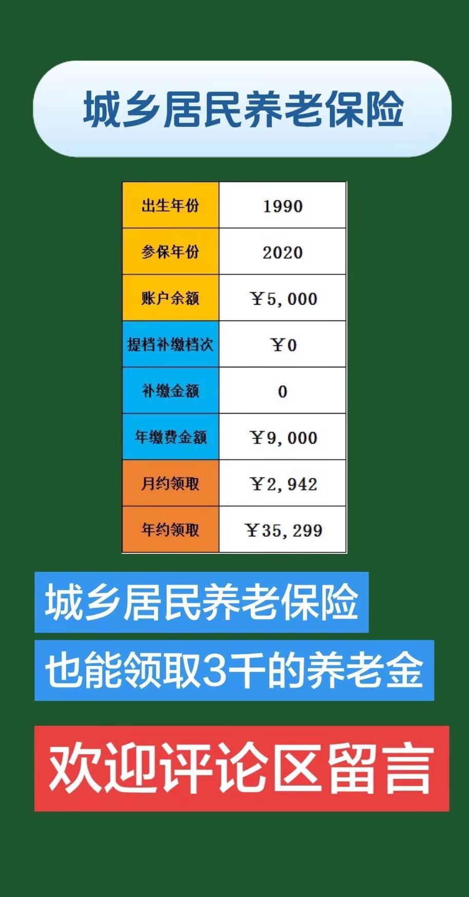 90年后交安徽城乡居民养老保险，也能领取3千的养老金城乡居民养老保险