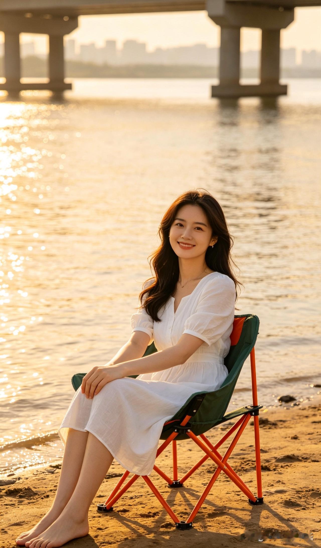 ai宝妈太惬意了，在湖边休息。ai宝妈宝妈aiai辣妈ai正能量宝妈ai