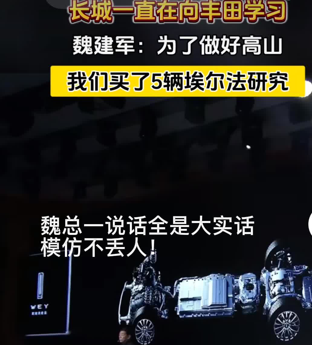 总结魏建军的发言！老魏一讲话全是大实话！魏总亲口承认，自己是丰田阿尔法的老车主，