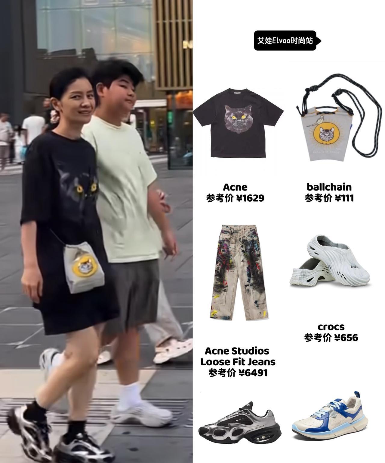 沙溢胡可带孩子逛街，安吉小鱼儿都这么大了。有网友在长沙国金偶遇了沙溢胡可一家。
