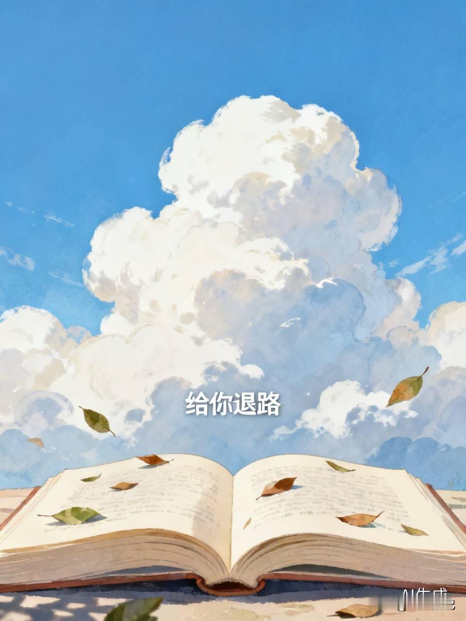 给你退路。真的，你混得再差。再没人搭理你。再被现实捶得鼻青脸肿。