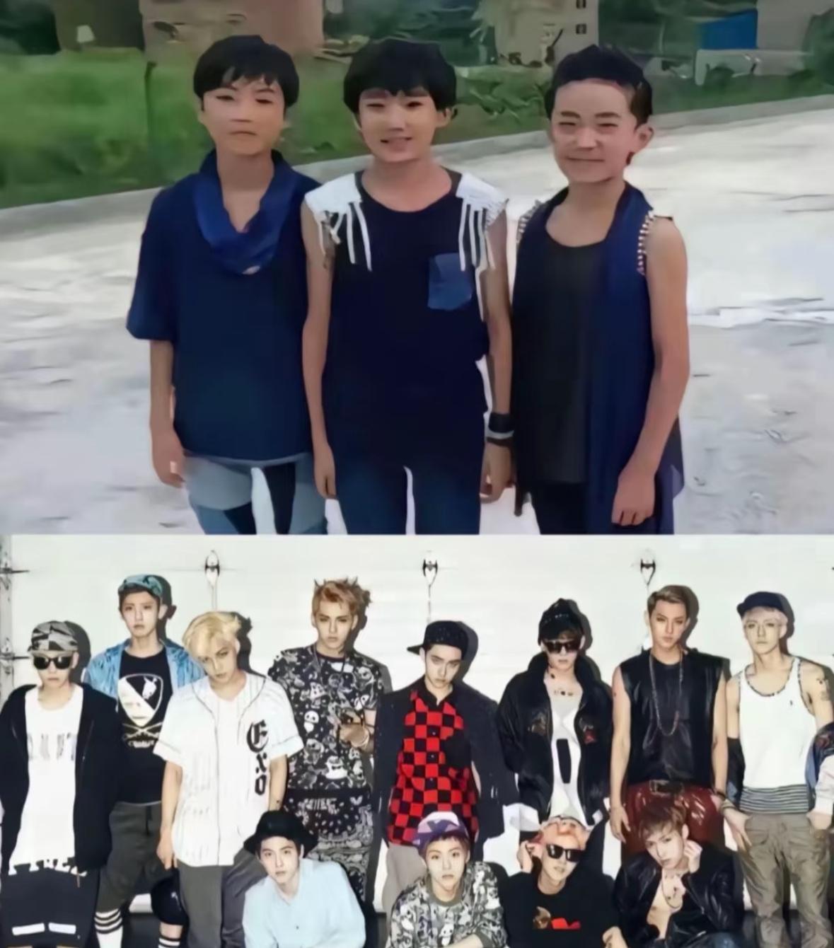 还是会怀念TFBOYS三个人在一起EXO12个人的时候，已经泪流满面了EXO和T