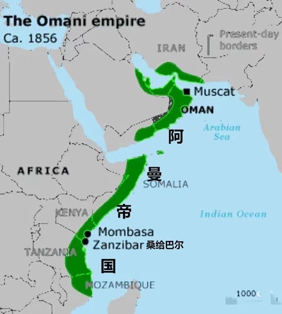 阿联酋地区独立了，阿曼领土就被切断了。