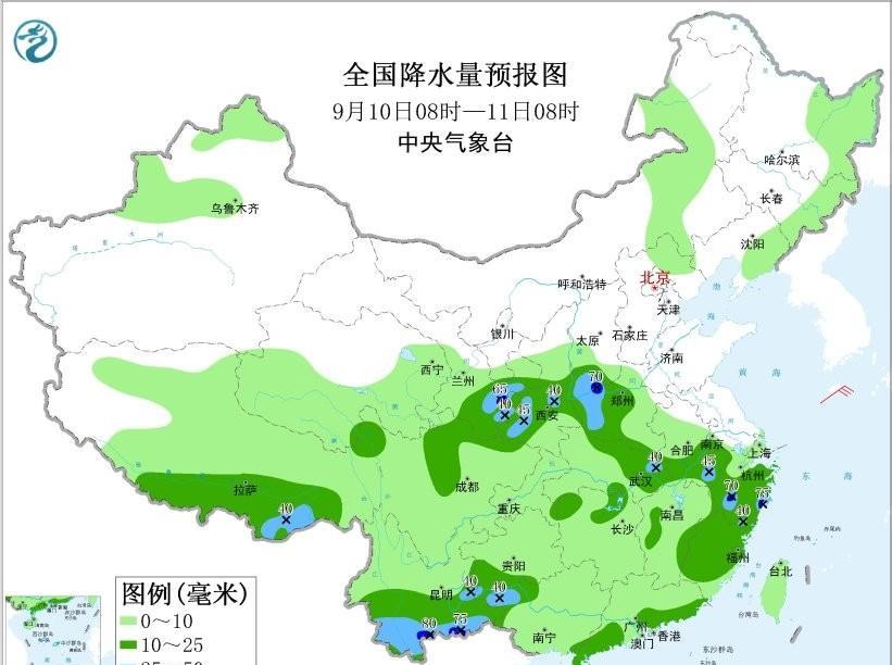 最新数值又开始逐步北调10-12号河南山东地区的降雨过程，强降雨中心重回河南北部