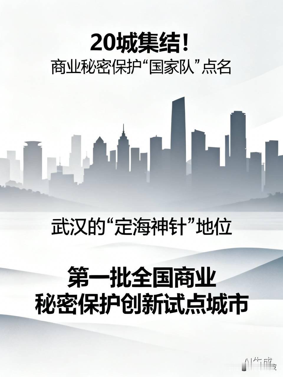 20城集结！商业秘密保护“国家队”点名，看过北上深杭的底牌，才懂武汉的“定海神针