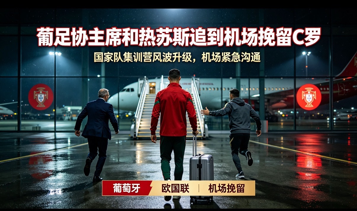 #葡足协主席和热苏斯追到机场挽留C罗#剧情再次反转。在C罗宣布离开国家队集训营后，葡萄牙足协主席与主
