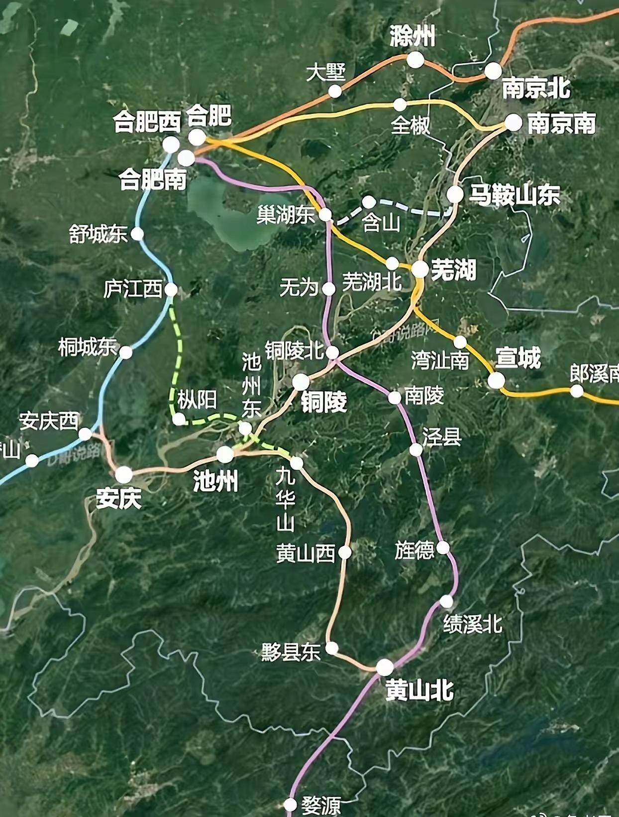 皖南所有的高铁直达省会的距离还没有直达南京的距离近