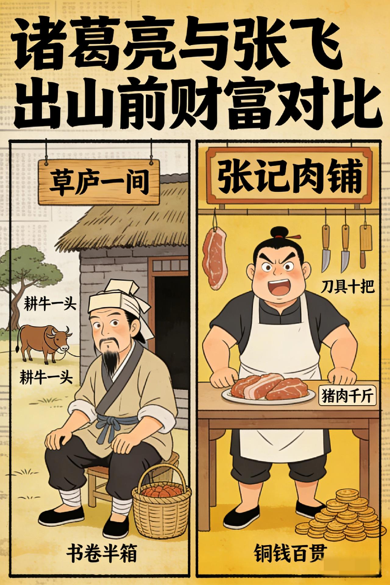 诸葛亮和张飞，出山前谁更有钱？1、先看诸葛亮出山前诸葛氏是琅琊望族，因