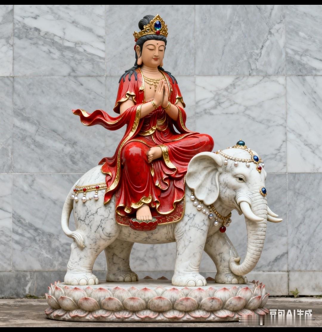 偶遇普贤菩萨，福慧双增万事达。