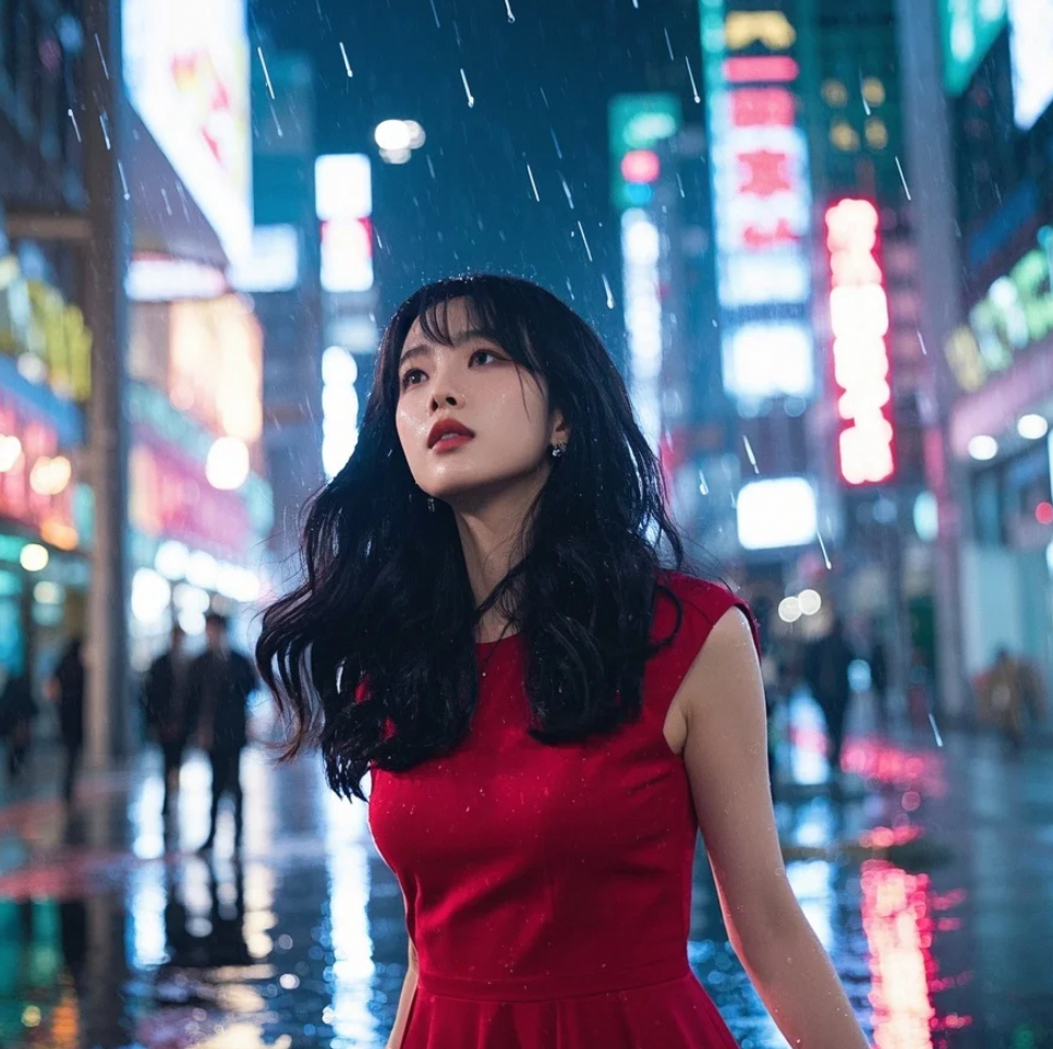 东京的雨总是温柔，就像她低头一笑时的样子。