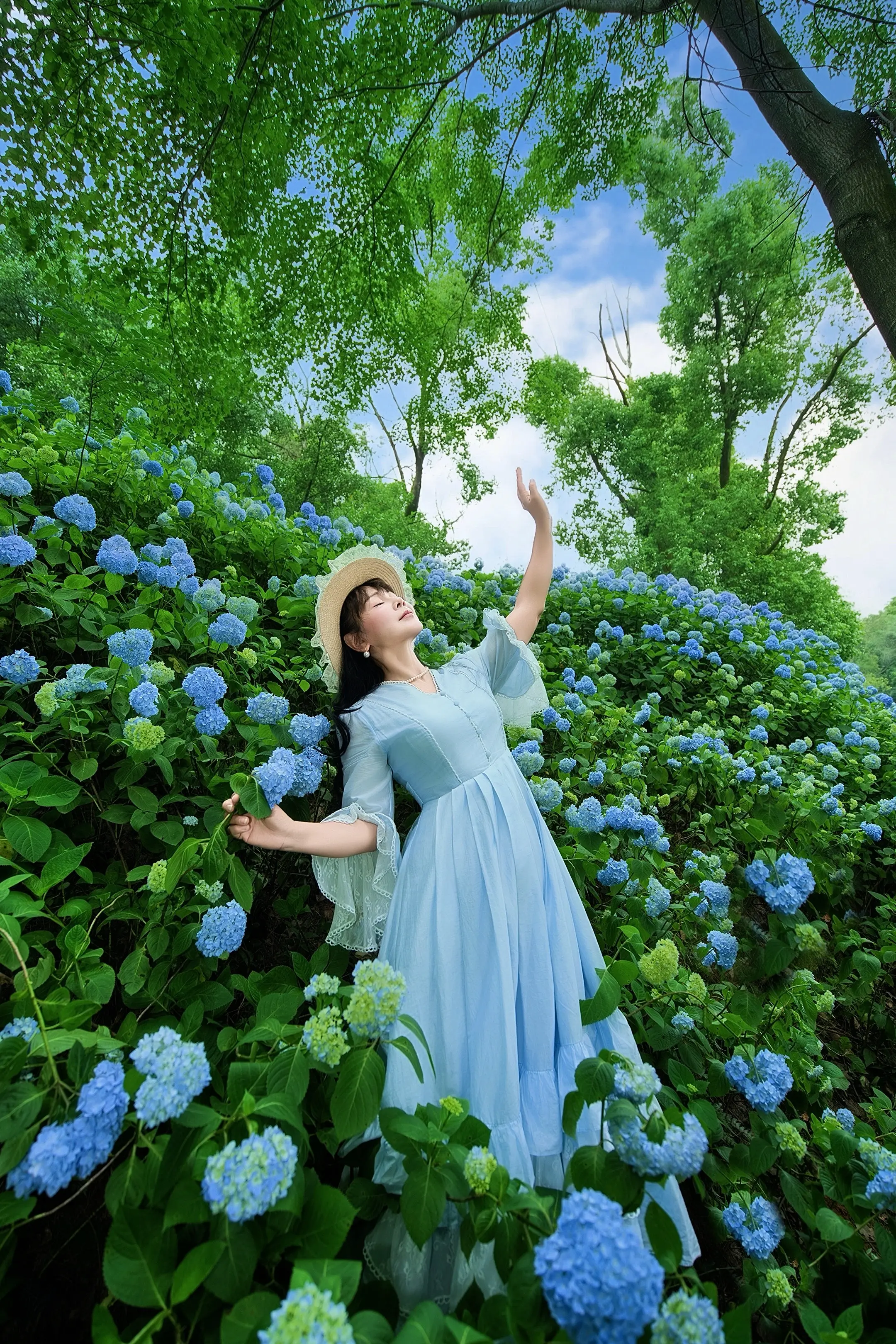 绿心公园无尽夏浪漫绽放🦋🌿。一不小心闯入爱丽丝仙境🌸🍃 这片蓝...