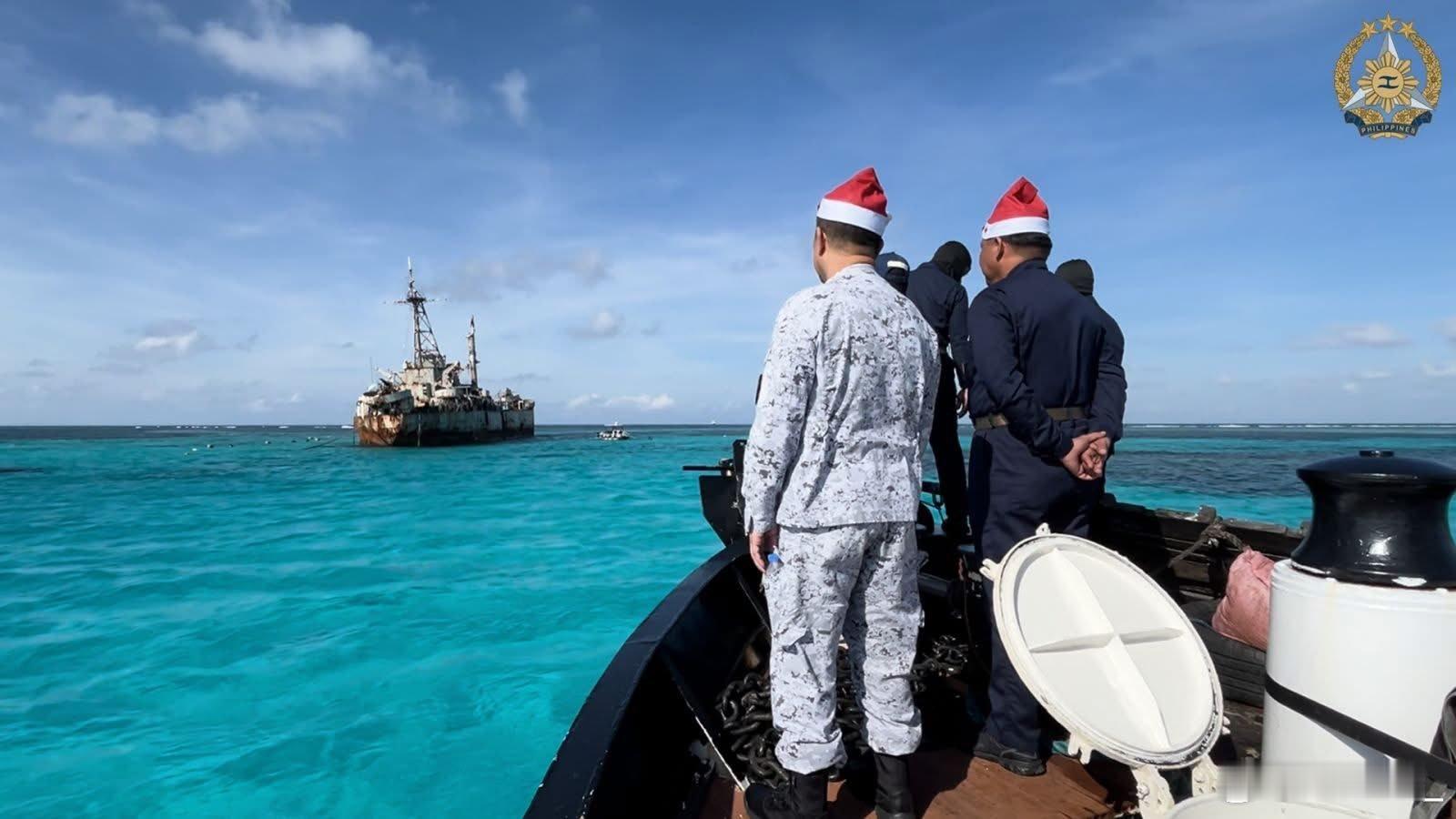 圣诞节前，菲军对搁浅菲舰进行了一次补给南海态势