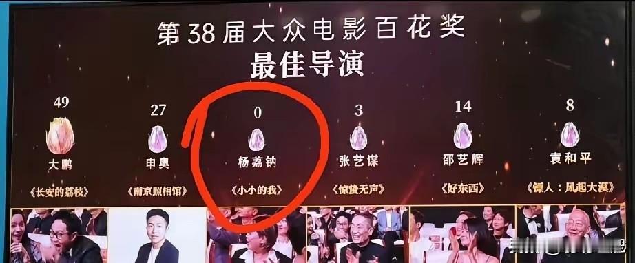 百花奖最讽刺的，不是王宝强的0票，也不是马丽的2票，而是《小小的我》的导演，杨荔