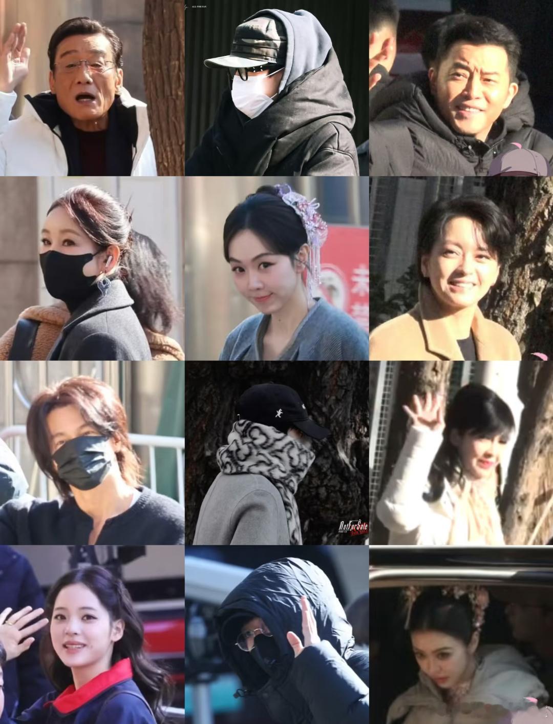 出席春晚第四次彩排的明星周深、李健、李现、白鹿、李昀锐、刘浩存、丁禹兮、范丞丞、