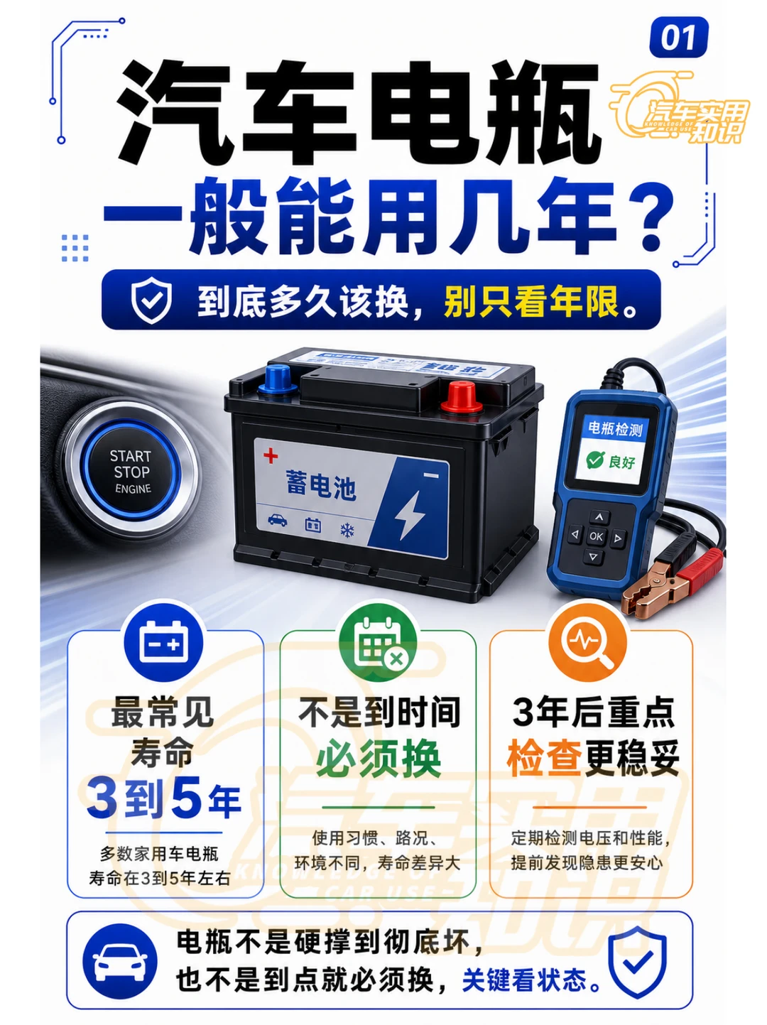 汽车电瓶一般能用多久？