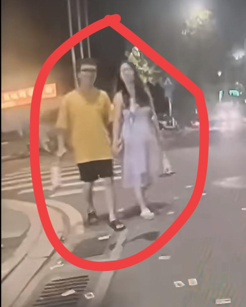 汽车网红Lucky不懂车深夜牵手视频流出，事发地在广州，行车记录仪的时间显示