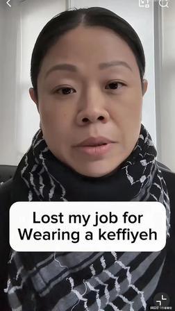 极致双标！曼哈顿健身房内，一名华人女子只因佩戴巴勒斯坦经典方格头巾，无端被陌生犹