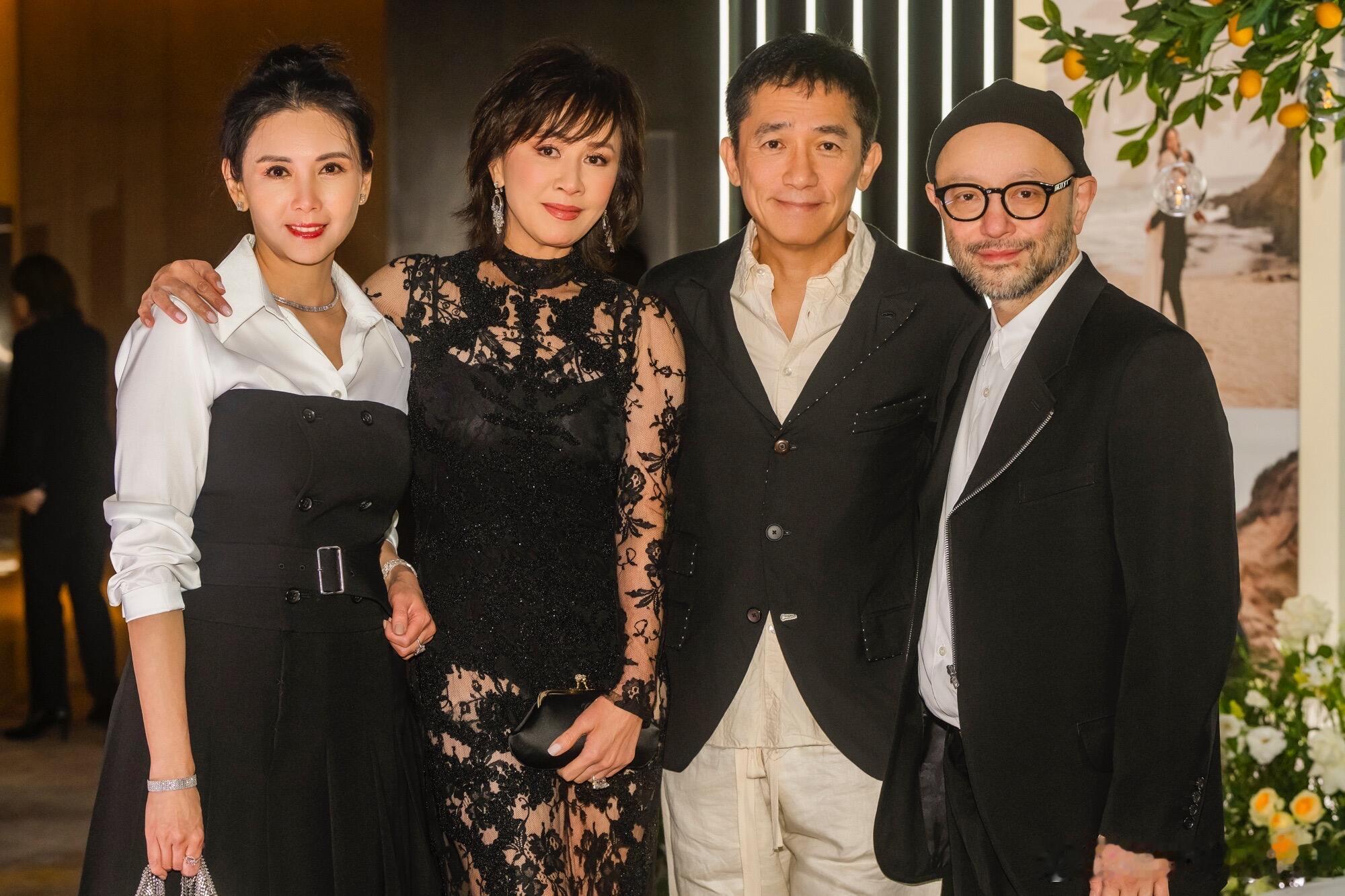 梁朝伟刘嘉玲与邱淑贞夫妇合照，好有魅力的同框！