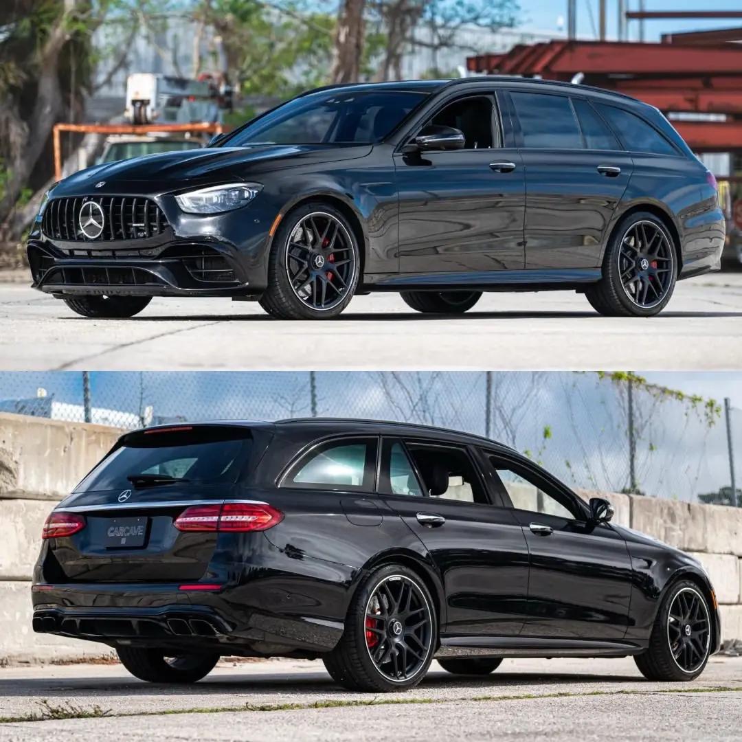 这台2021款Mercedes-AMGE63S4MATIC旅行车，以曜