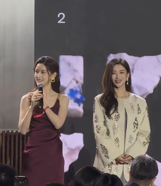 章泽天呐，真是替你捏把汗！和朱珠同台时，你发言总忍不住小动作不断，一会儿抬手比划