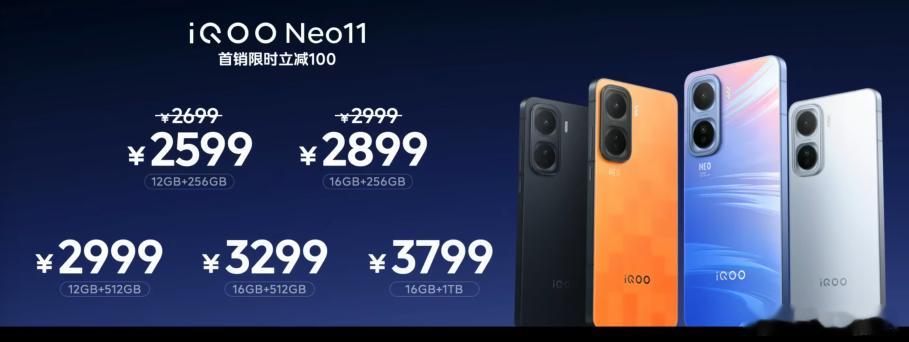 全体起来,iQOONeo11价格出来了2899起香不香?首先回顾一下重点配置